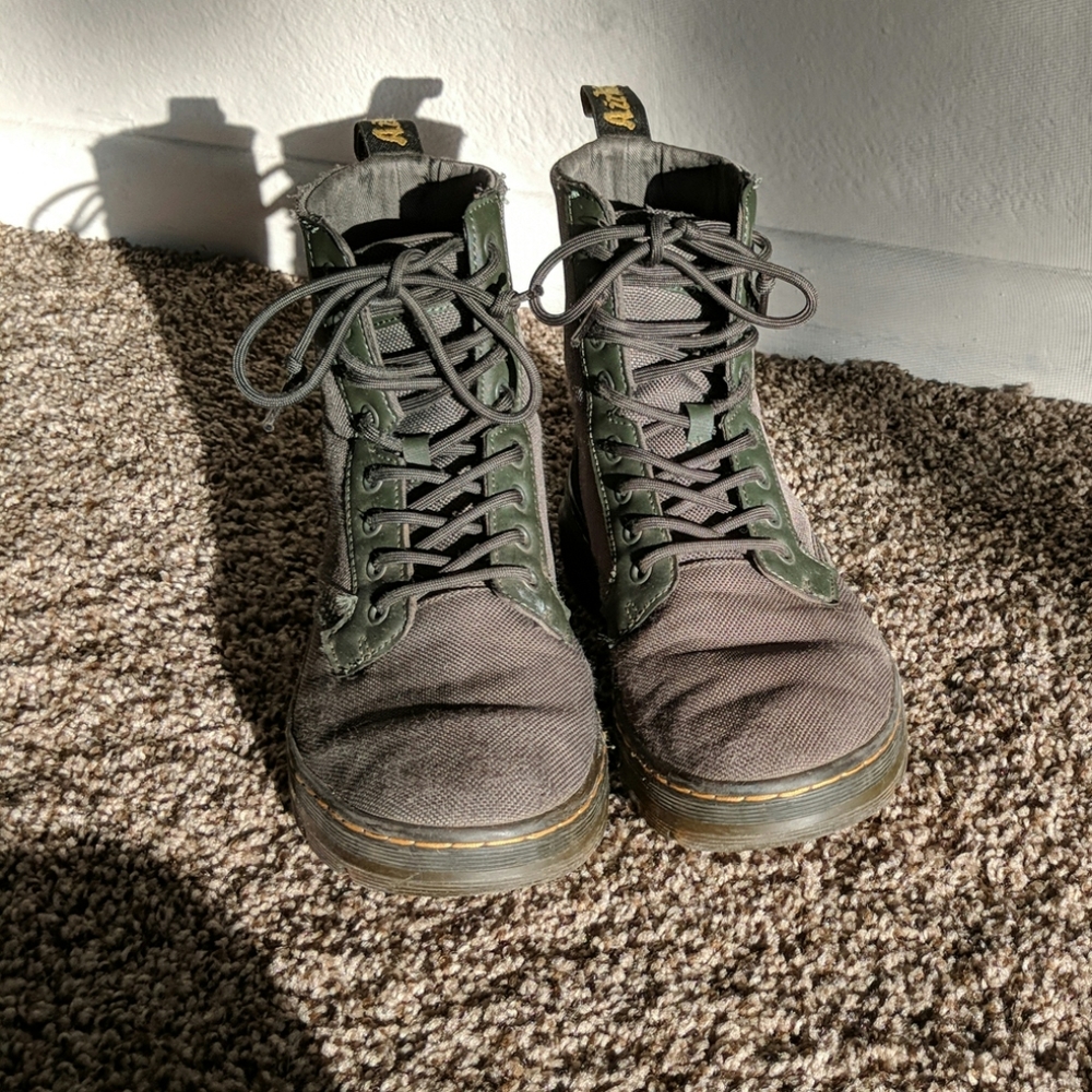 Dr Marten's Combs Nylon Olive Boots